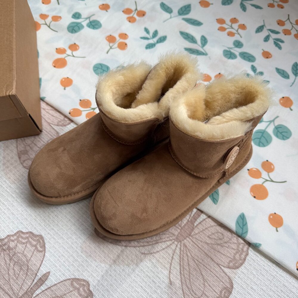 UGG Mini Bailey Button Crystals Chestnut Boots - … - image 1